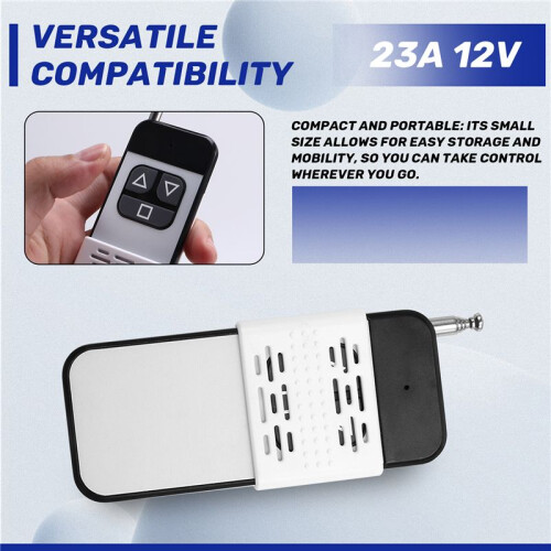 2Pcs 433Mhz Universal Wireless Remote Control 3 Buttons 1000M Transmitter Device for Light/ Garage Door/Motor Controller 2