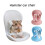 Mini Pet Snacks Chair Car Seat for Hamsters Decorative-White 5