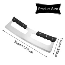Stainless Steel Pizza Cutter Double Handle Large Size Pizza Wheel for Fast Easy Slicing Through Thick Crusts