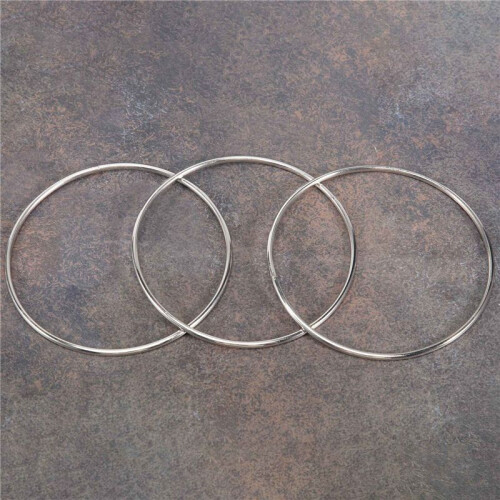 12 PeçAs AnéIs de Metal Prata de 4 Polegadas Argolas Anel de Macramê para Apanhadores de Sonhos, Macramê e Artesanato FaçA Você Mesmo 2