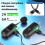 2.4G Wireless Lavalier Microphone Headset Kit with LED Digital Display 160ft Range for PA System,Voice Amplifier 5
