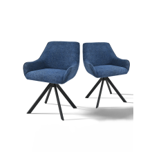 (Blue, Set of 2) GOEURVANT Swivel Dining Chairs