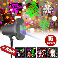 LED-Weihnachtsprojektor für den Außenbereich – 16 Muster, IP65