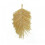 Handgewebter Wandbehang aus Raffia, Gold 1