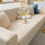 Knitted Stretch Sofa Cover – Beige, Green or Blue 1