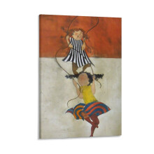 Graciela Rodo Boulanger -canvastaulu – 2Girls Jumping
