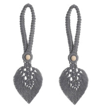 Embrasses de rideaux bohèmes avec perles en bois (lot de 2)