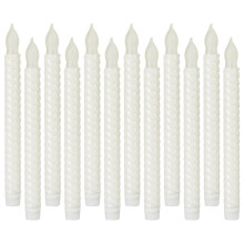 Velas LED en espiral, sin llama, parpadeo amarillo, paquete de 12