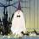 Witte Heks Spook Windgong Halloween Decoratie 1