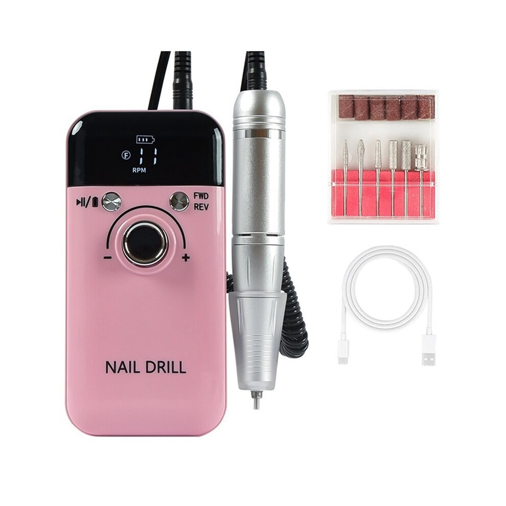 Portable 45000 RPM Professional Rechargeable Electric Nail Drill Machine for Manicure & Nail Removal