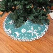 Kerstboomrok van kant met franjes, 36 inch