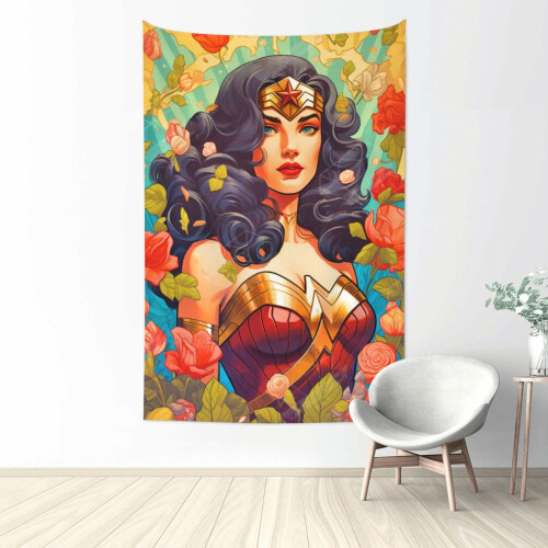 Tapeçaria de parede da Mulher Maravilha 60x40 polegadas