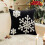 Housse de coussin de Noël 45x45cm Lin noir 1