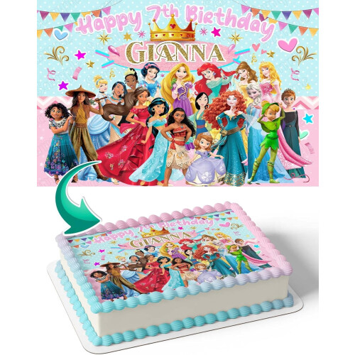 Βρώσιμο φύλλο γλάσου για κέικ – Encanto Moana Frozen