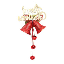 Christmas bell door hanging ornament with bow red