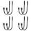 Schwarze Metall-Gardinenhalter (8er-Set) 1