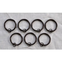 Anillas para cortinas de metal bronce con ojales, diámetro interior de 3,8 cm (1,5"), juego de 7
