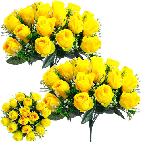 Kunstige silkeblomster til graver – 2 buketter