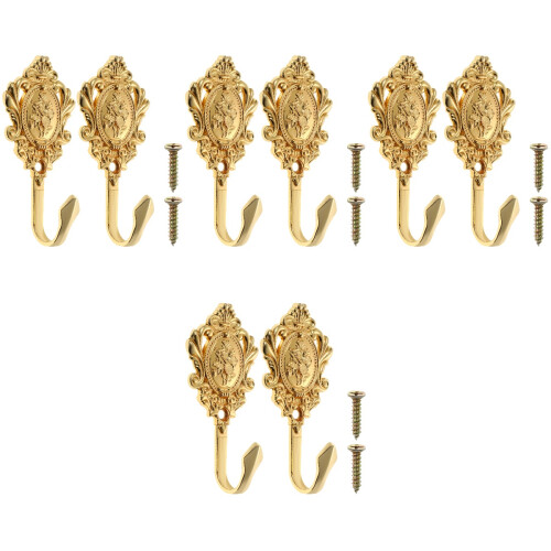 Set van 8 gouden gordijnbinders van zinklegering