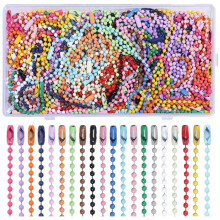 1000Pcs Mixed Color Bead Chains with Connectors for Crafts and Decorations