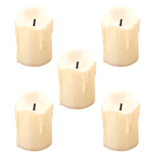 Velas LED sin llama – Paquete de 10 unidades, funcionan con pilas