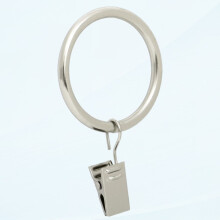 Anelli a clip per tende in nichel spazzolato, per pannelli da 1,7", set da 14