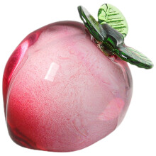 Kristall-Pfirsich-Ornament, dekorative Fruchtfigur