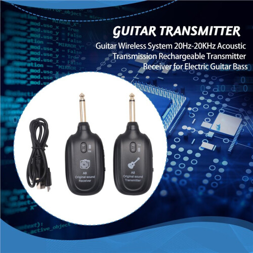 TråDlöSt Gitarrsystem 20Hz-20KHz Akustisk ÖVerföRing Uppladdningsbar SäNdarmottagare för Elgitarrbas 1