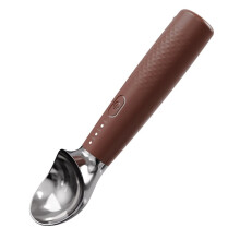 Heated Ice Cream Scoop,3-Speed Electric Warming Scooper, Rechargeable USB-C Fast Charge,for Hard Ice Cream/Gelato Brown