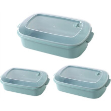 Food Storage Containers, 3-Piece Set for Convenience,Fruits Salad Storage Box, Airtight Food Box, Microwave & Dishwasher