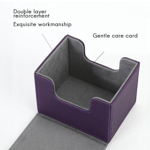 Card Box Side-Loading Card Box Deck Case for  Yugioh Card Binder Holder 100+,Green 2