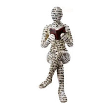 Reading Woman Figurine Pulp Woman Reading Bookshelf Decor Reading Woman Sculpture Ornament for Livingroom Bookshelf (06)
