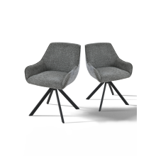 (Slate Grey, Set of 2) GOEURVANT Swivel Dining Chairs