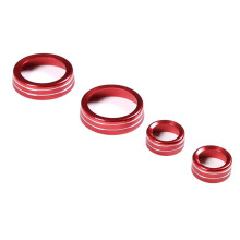 Car Central Console Red AC Volume Knob Button Cover Trim for Corvette C7 2014-2019