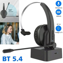 2,4-GHz- und -Dualmodus-Funk-Headset mit Mikrofon, Kabellosen Kopfhörern mit Geräuschunterdrückung für PC- und Laptop-Anrufe