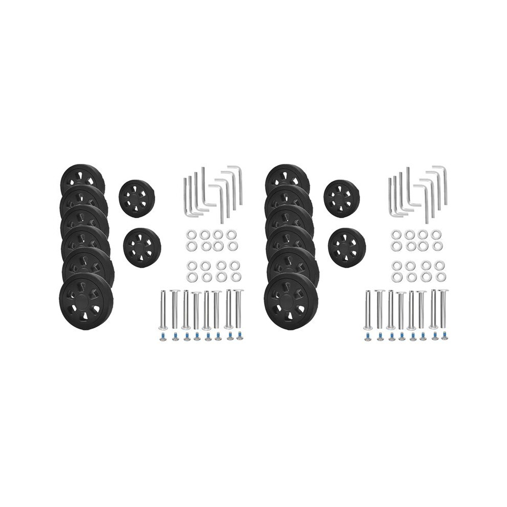 16Pc Luggage Wheels Replacement,Dia 2.16In/55Mm Thick 0.47In/12Mm Resistant Rubber Mute Caster Replacement For Luggage A 6031535564884