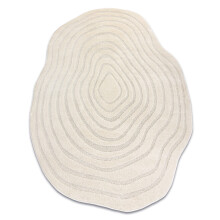 DUNE 8070 SHAPE tæppe creme – Linjer, struktur, uregelmæssig form 200x290 cm