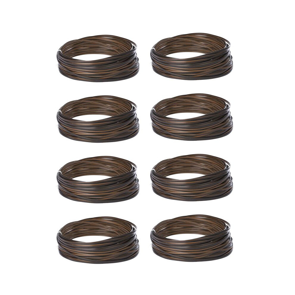 8X Coffee Gradient Flat Synthetic Rattan Weaving Material Plastic Rattan For Knit And Repair Chair Table Storage Basket 6033968531938