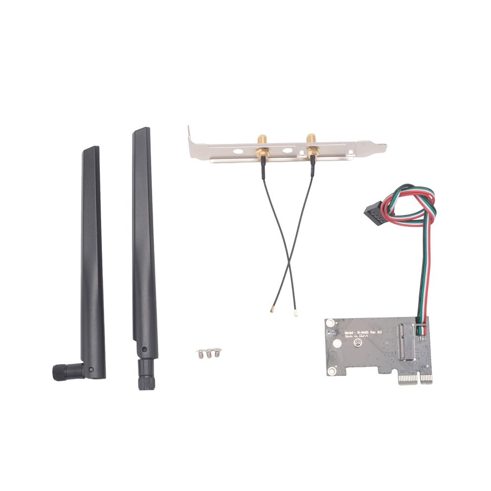 Wireless Network Card Adapter 5.1 Wifi 6 Ngff A/E-Key Wifi Card To M.2 Ngff Key-M Nvme Ssd Adapter For Ax200 6031581602448