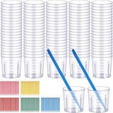 Resin Mixing Cups and Sticks, Graduated Cups, Pointed Stir Sticks for Mixing Paint, Stain, Epoxy, Resin 30ml