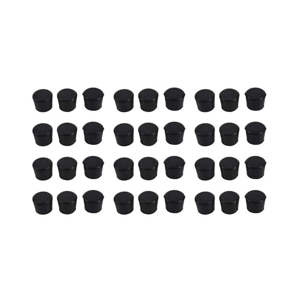 Rubber Furniture Crutch Feet Stool Chair Leg Tip Pad 36Pcs Black 6034088896310
