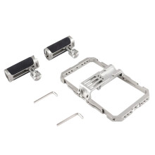 Handheld Stabilizer Video Stabilizer with Dual Handle Wireless Mic Clip Slot