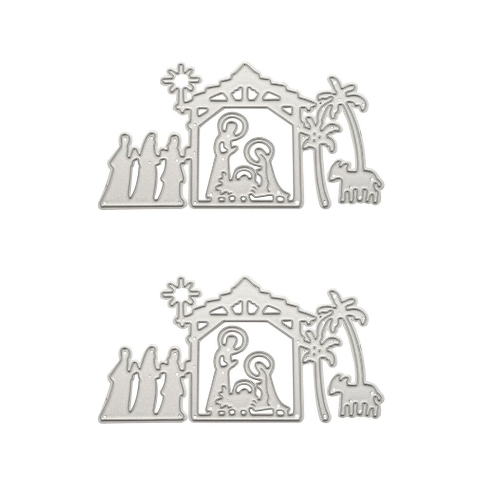 2X Cutting Dies Stencil Template Scrapbooking Embossing Machine Embossing Stencil Stencils, For Sizzix Shot (G) 6033017068316