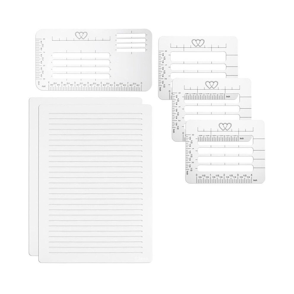 6Pcs Straight Stencil Template For Journaling,Stencils For Journaling Spacing Lettering Guide,Planner Stencils 4712683157341