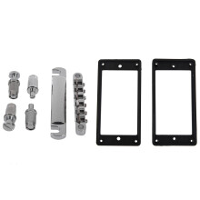 1Set Guitar Tune-O-Matic Bridge Tail for LP Style with 1Set Pickup Mounting Ring Frame for Electric Guitar
