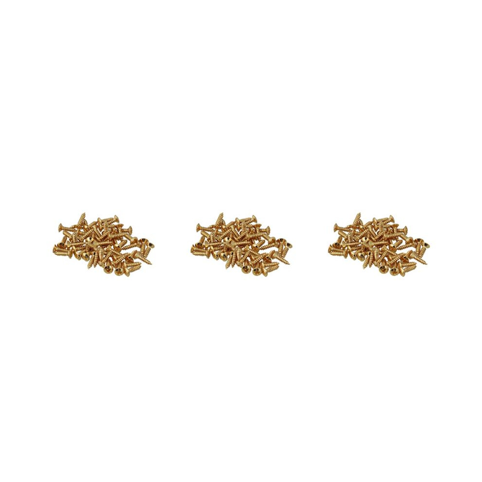 150X Guitar Bass Screws Parts For Scratchplates Pickguard, Gold 6032462197022