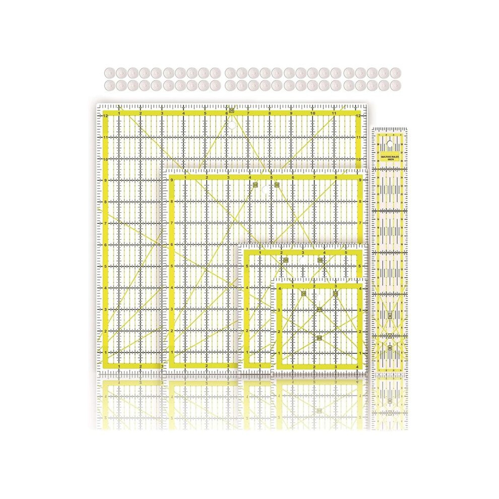 Quilting Rulers, Clear Acrylic Square Quilting Templates, Fabric Cutting Ruler For Projects Quilting And Sewing 4713107823170