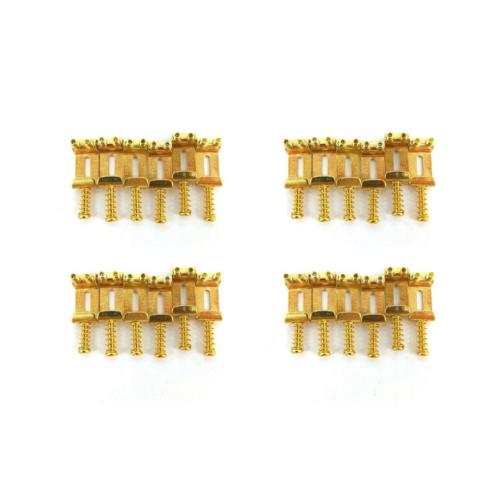 24 Roller Bridge Pull String Code Electric Guitar Saddle For Stratocaster Telecaster Electric Guitar Accessories Gold 6032462178380