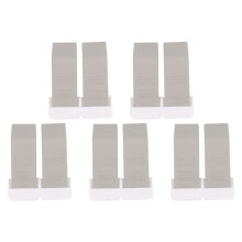 10 Pack Set Premium Heavy Duty Door Stop Rubber Wedge with Decorative Storage Holder-Perfect Doorstop(Gray)
