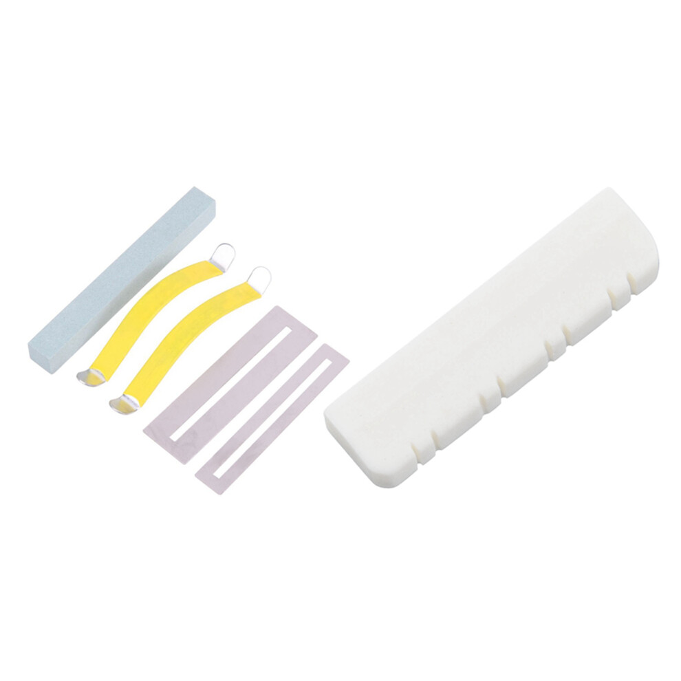 5Pcs Guitar Bass Fretboard Fret Protector And Fret Sanding With 3Pcs 8String Guitar Nut Bone Bridge Mandolin Upper Nuts 6034088898208